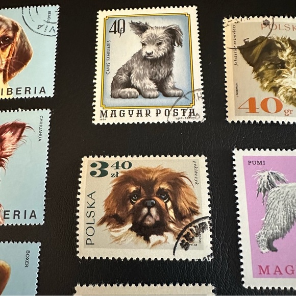 Vintage Puppy & Dog Stamp Collection – Liberia, Poland, Hungary – 1960s–70s - Picture 5 of 8